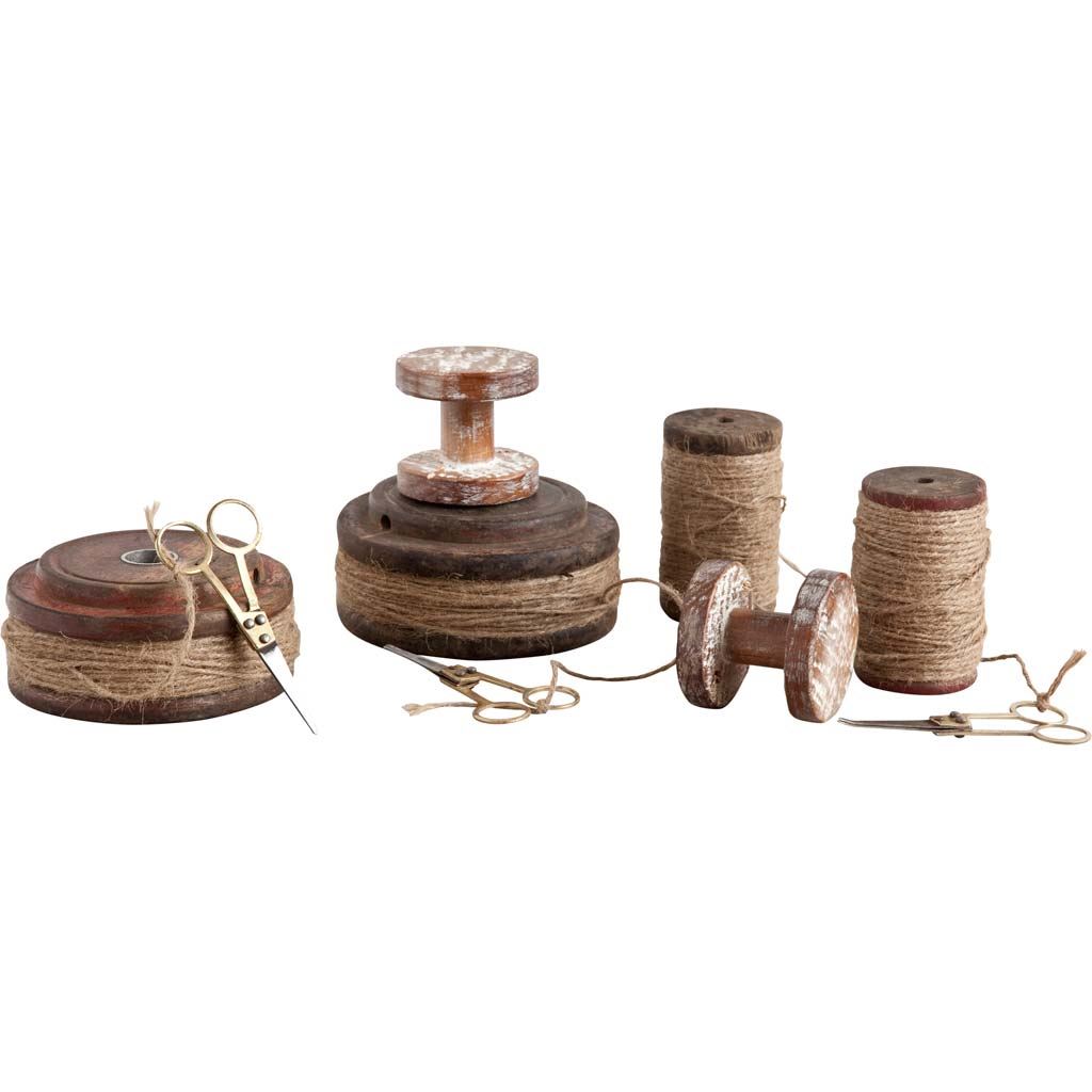 Brown Wood | Set of 9