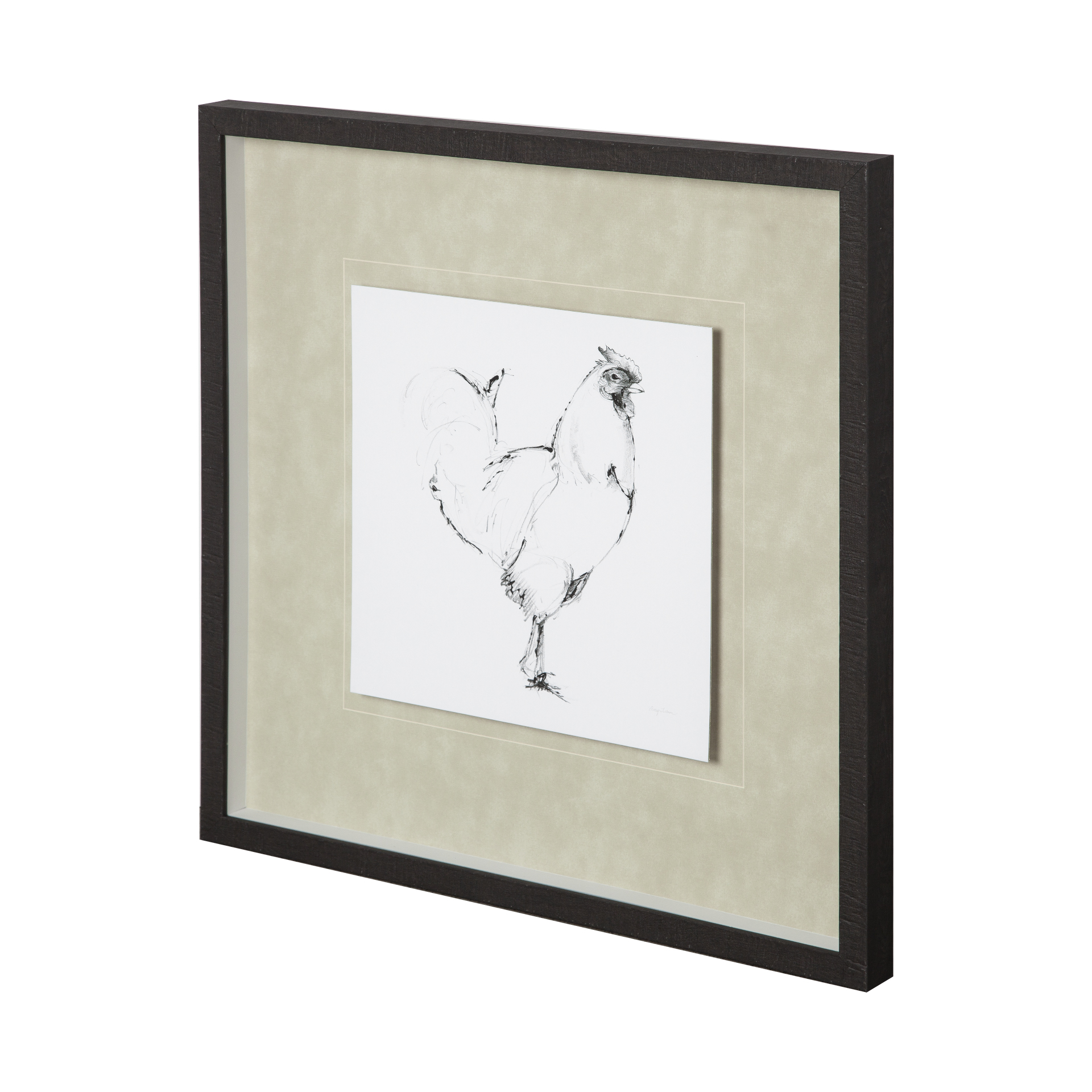 Rooster II Dark Square (25 x 25)