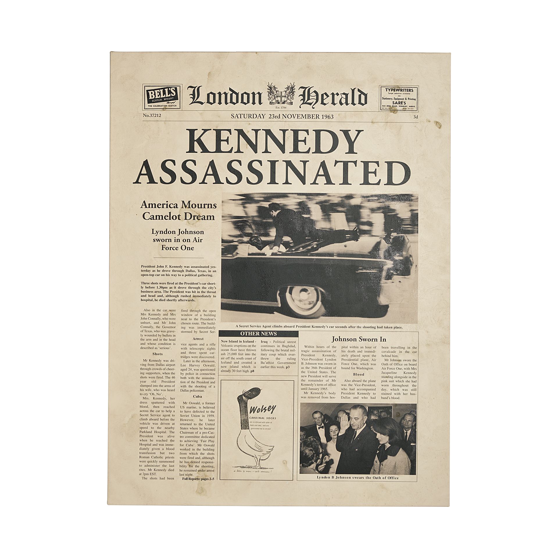 Kennedy Assassinated (36 x 48)