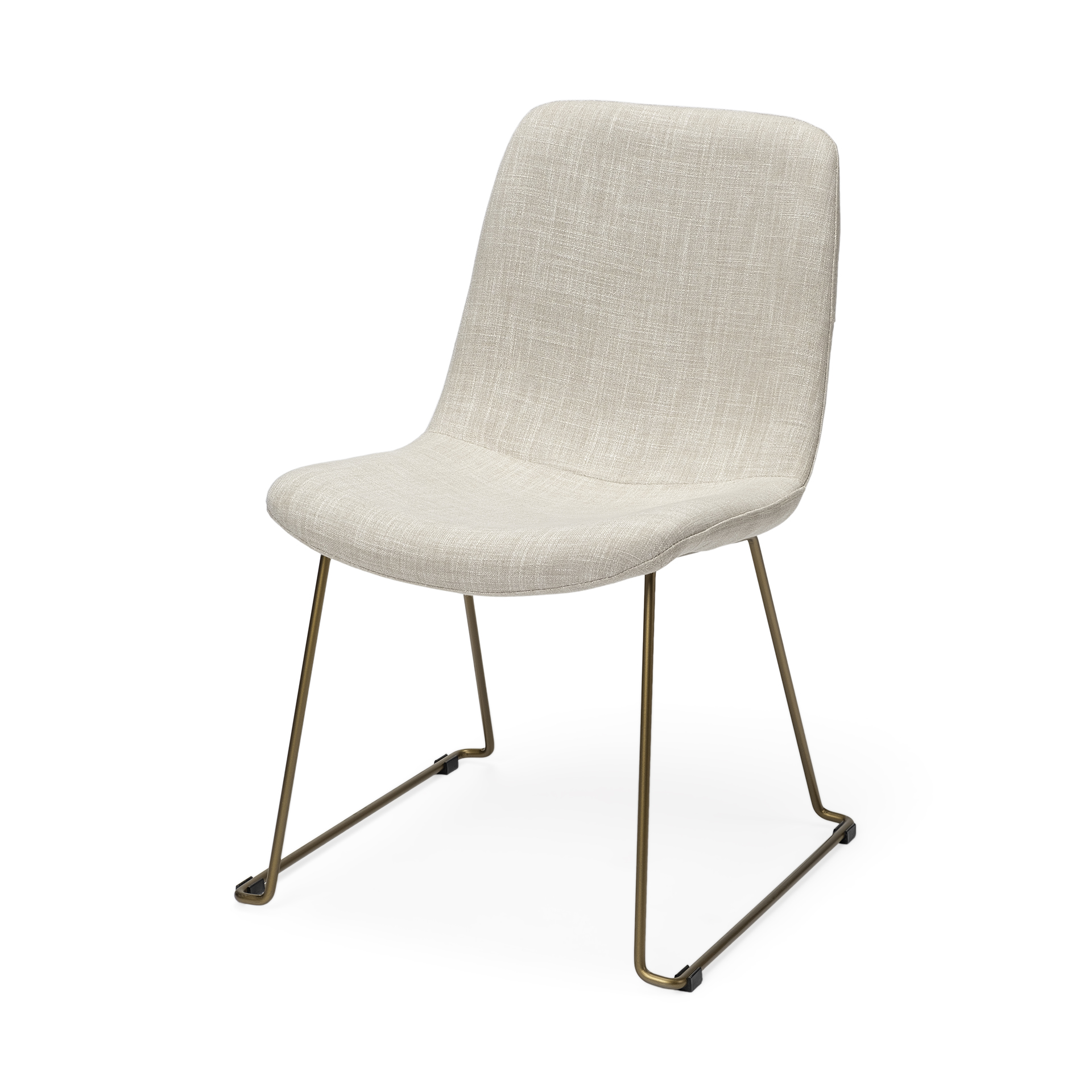 Beige Fabric | Gold Metal (Side Chair)