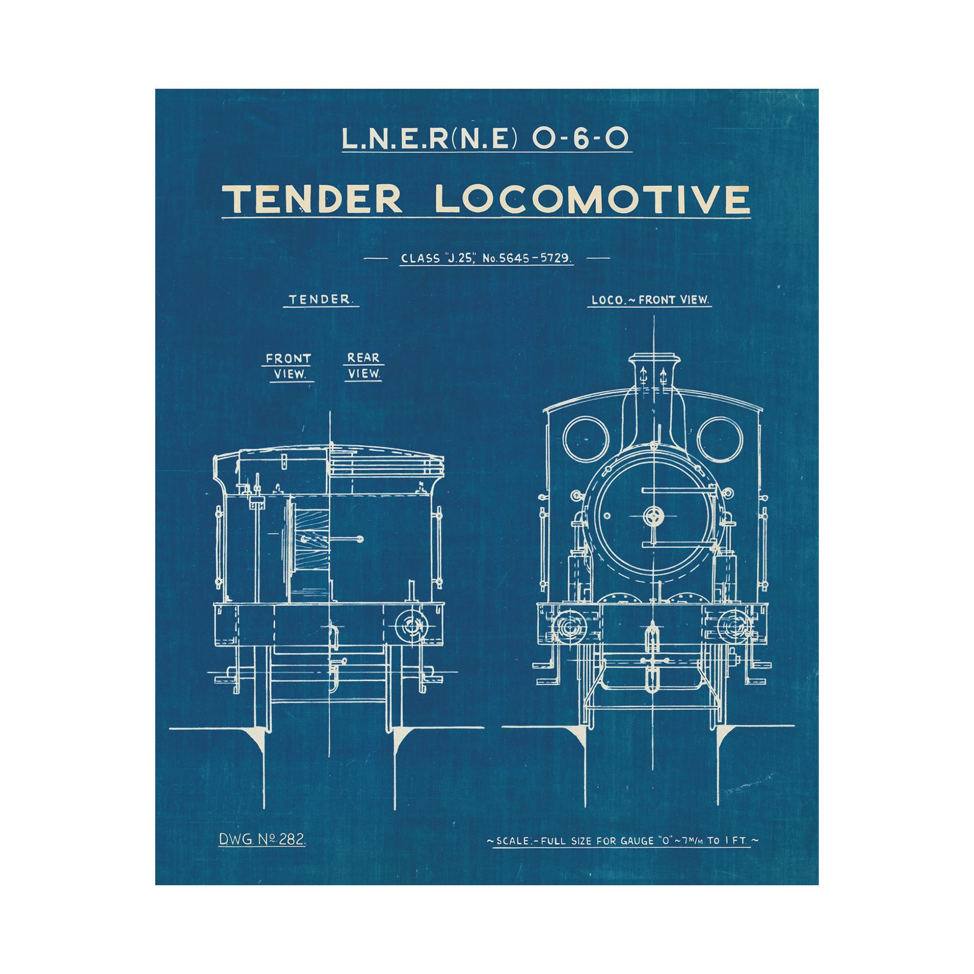 Locomotive Blueprint III (50 x 40)