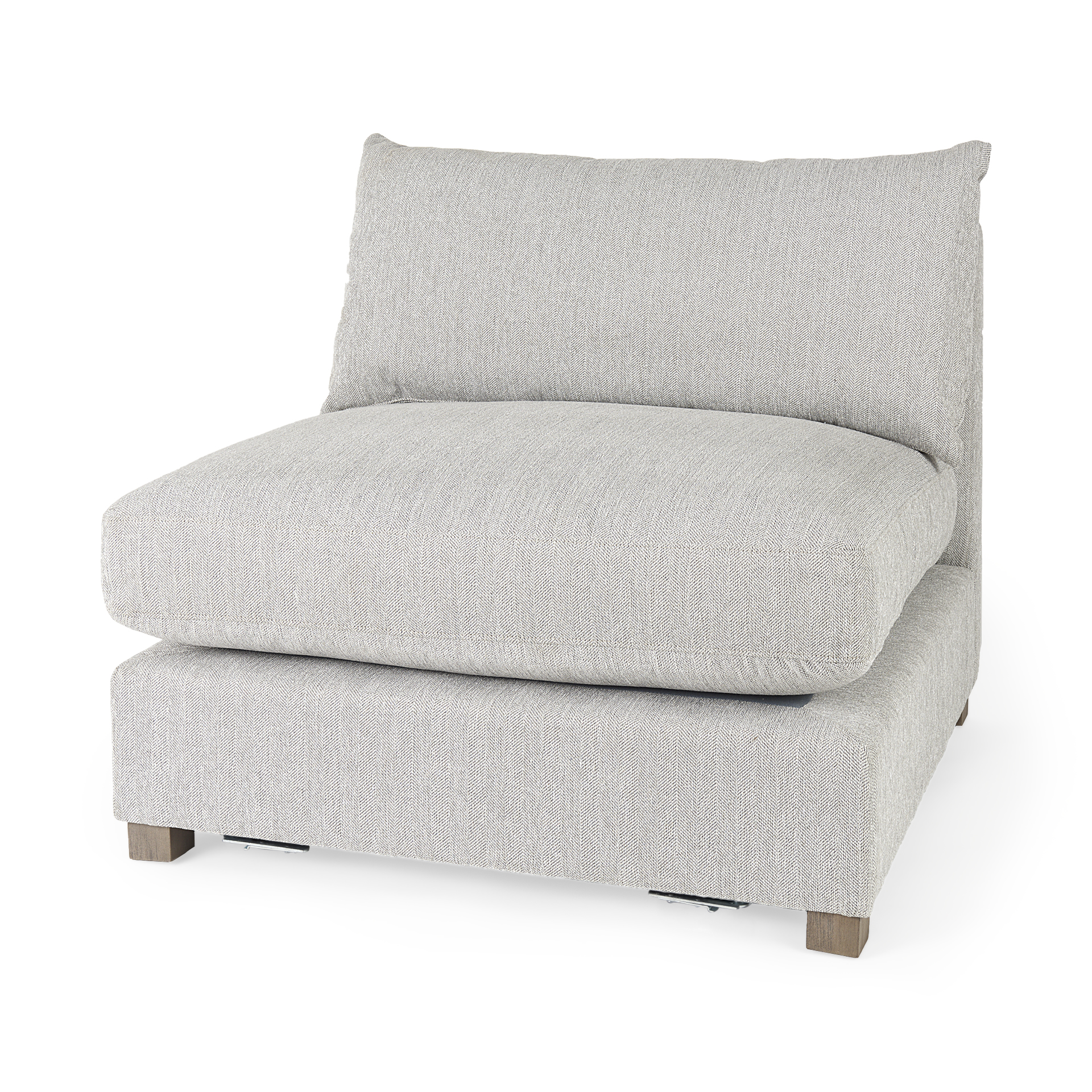 Light Gray Fabric | Armless Chair