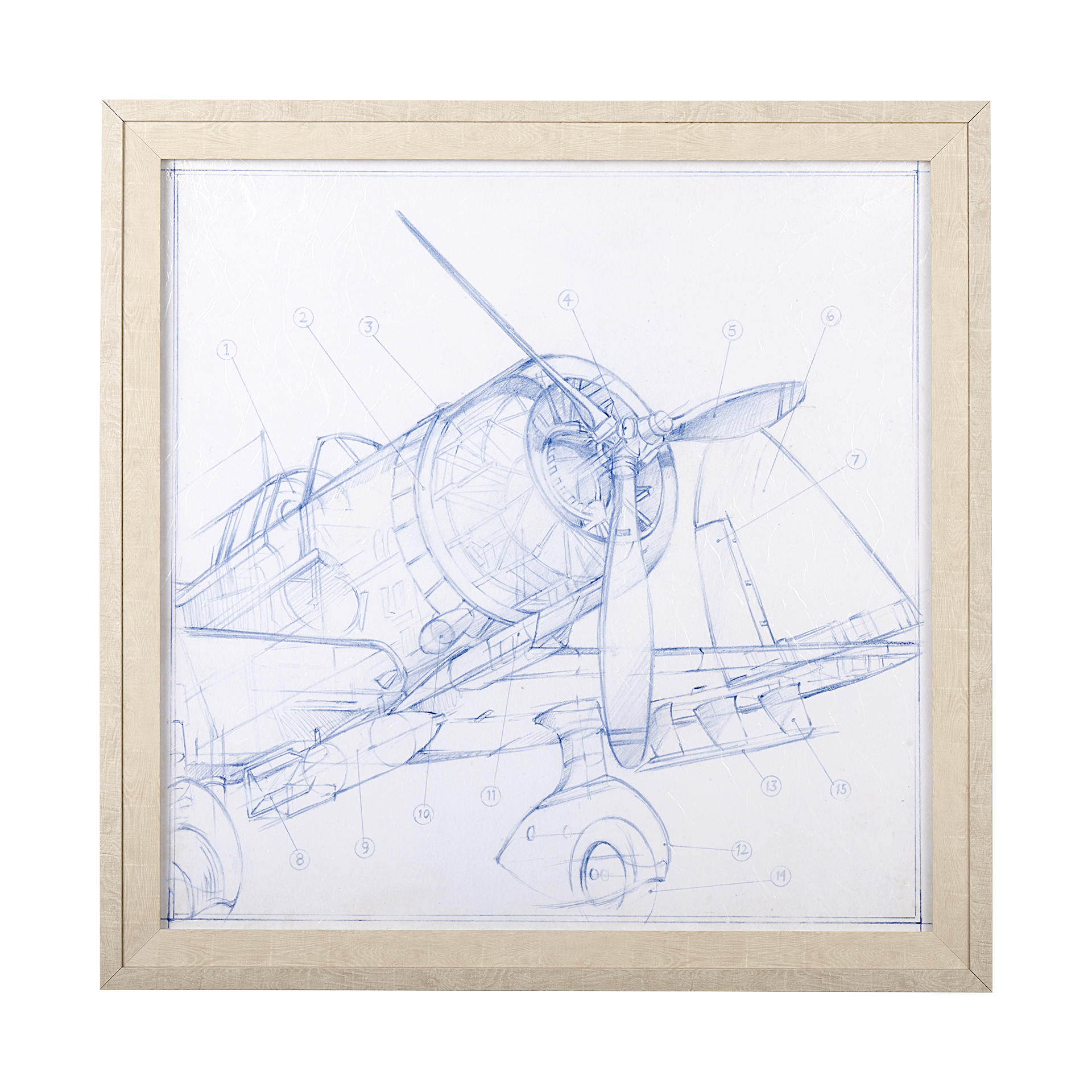 Airplane Sketch Right (40 x 40)