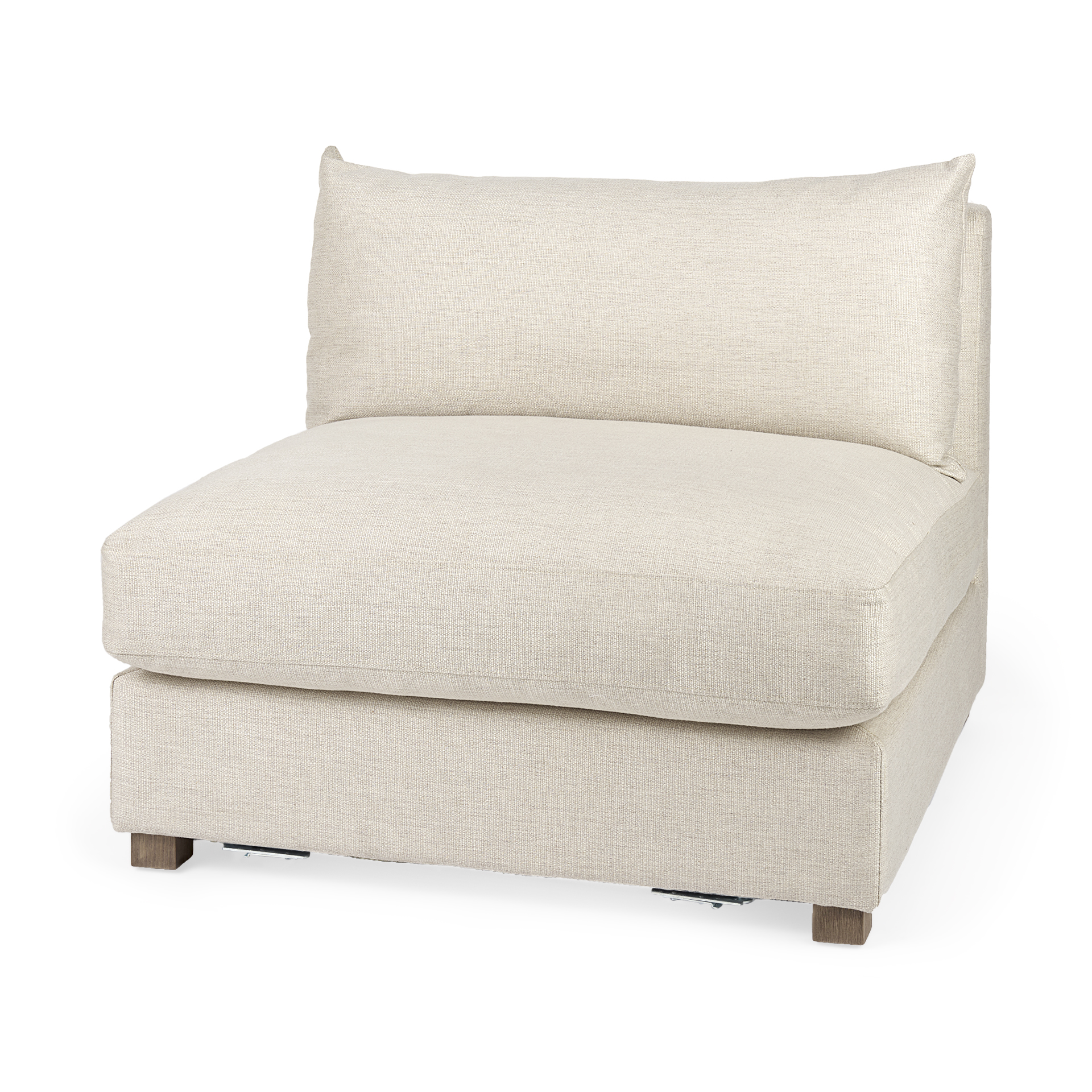 Cream Fabric | Armless Chair