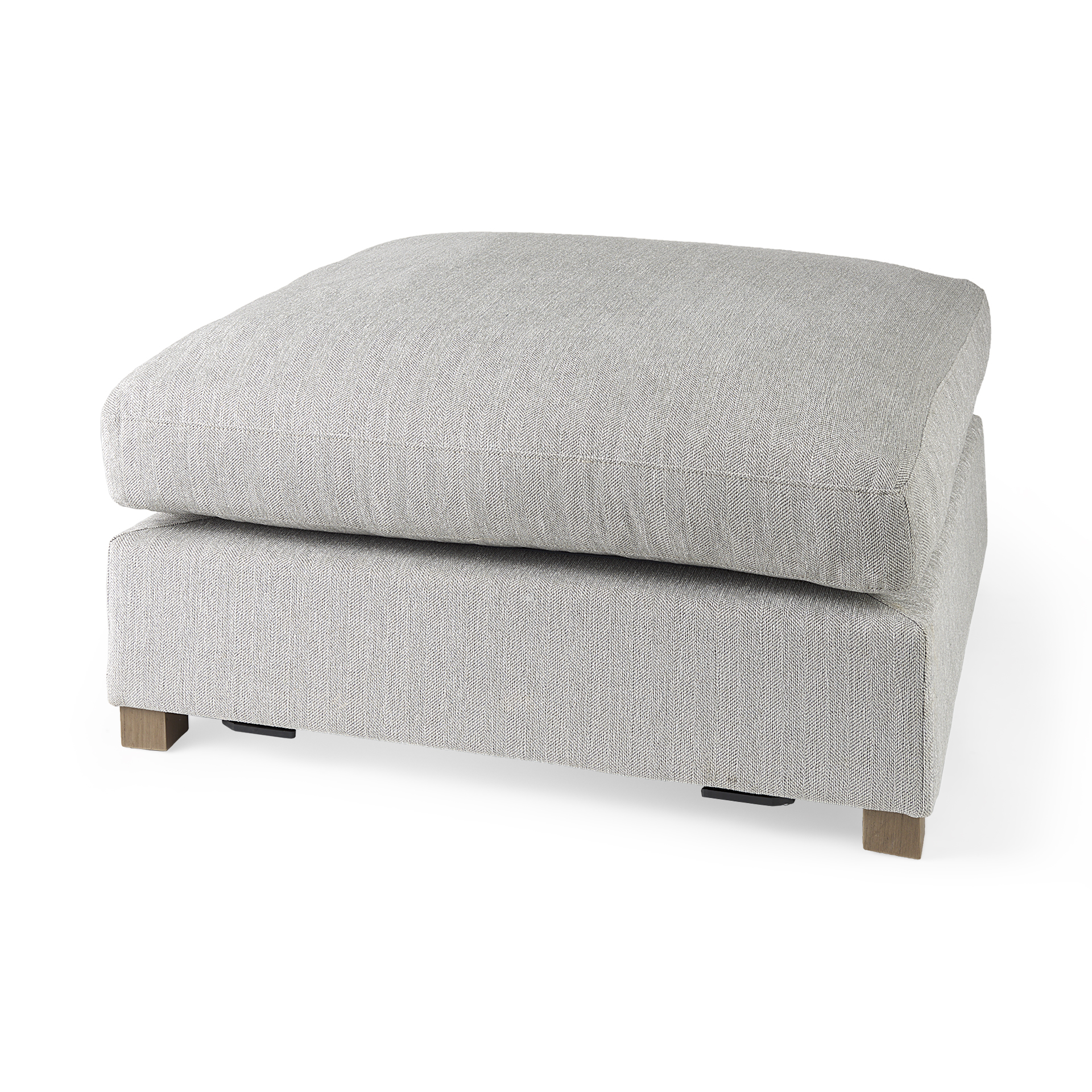 Light Gray Fabric | Full-Size Ottoman