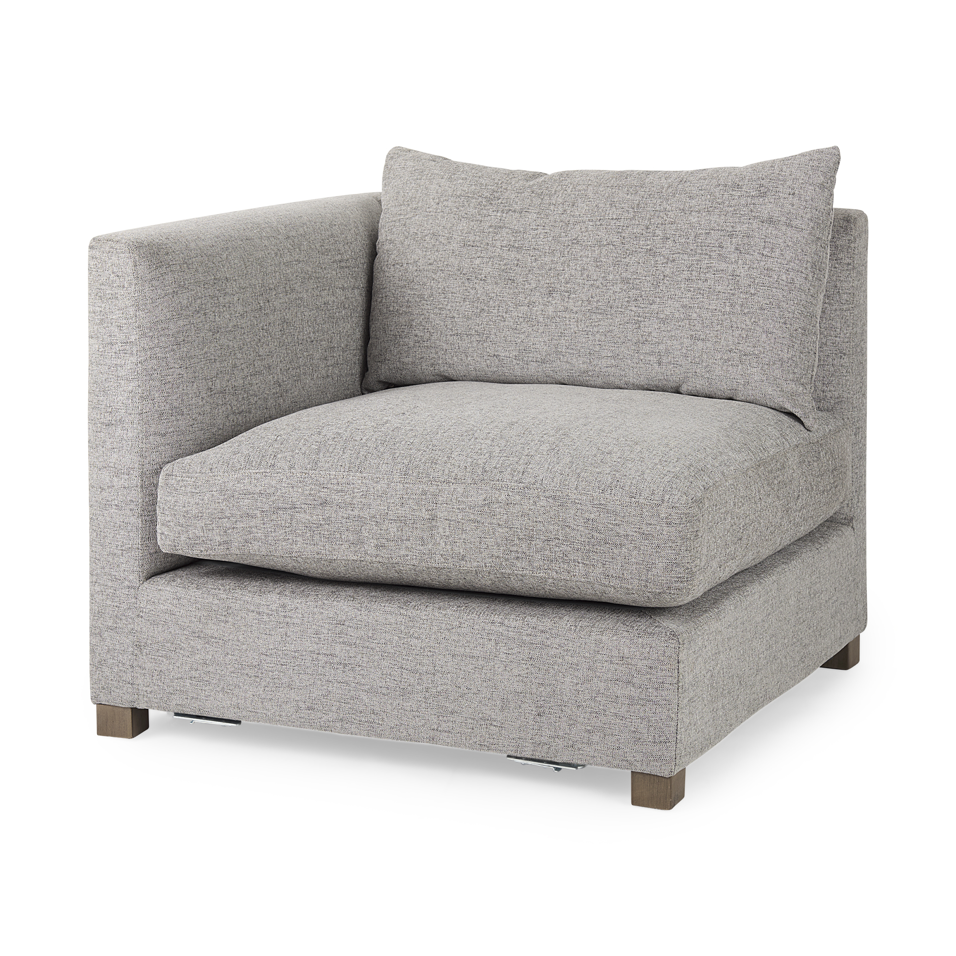 Mediuma Gray Fabric | Corner Chair