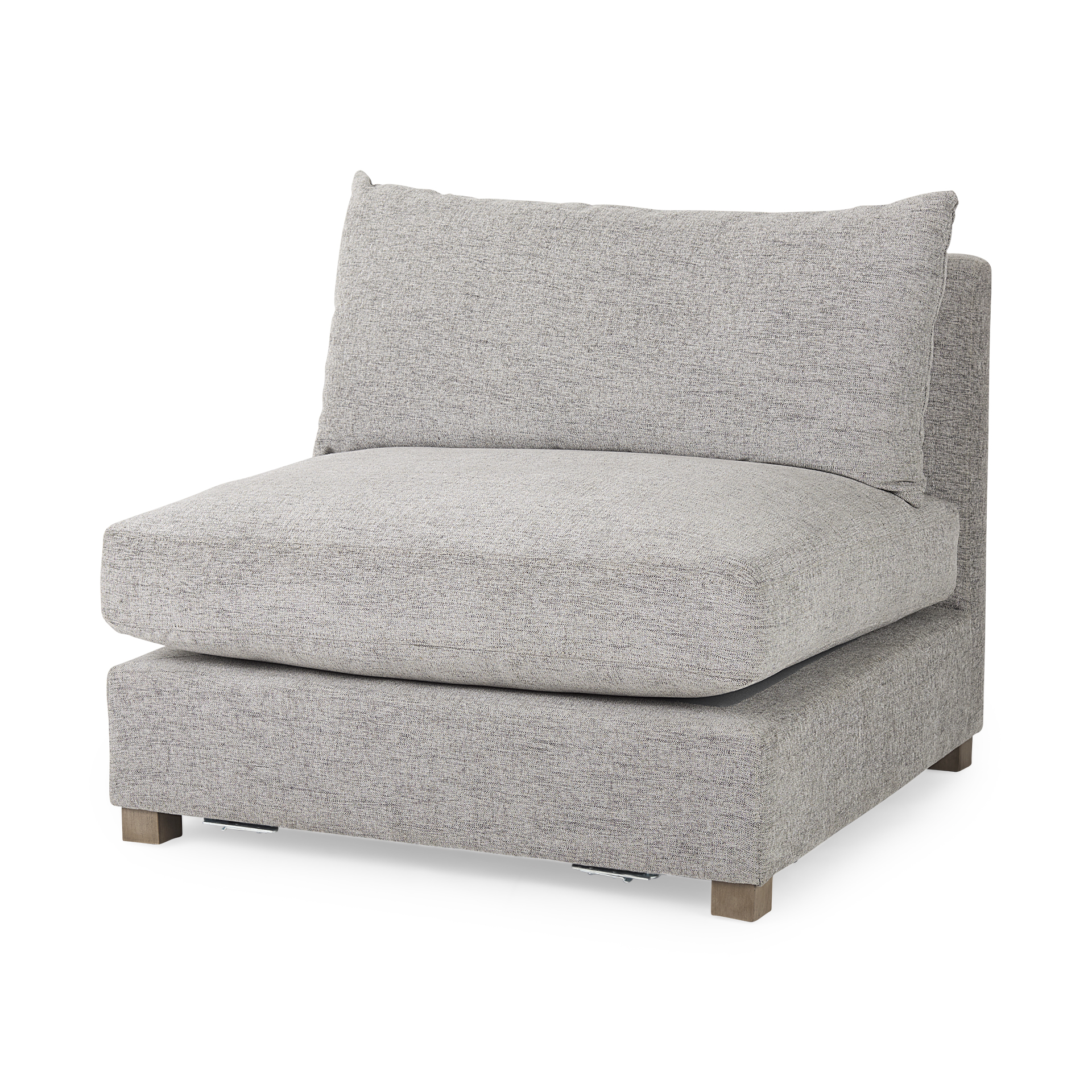 Mediuma Gray Fabric | Armless Chair