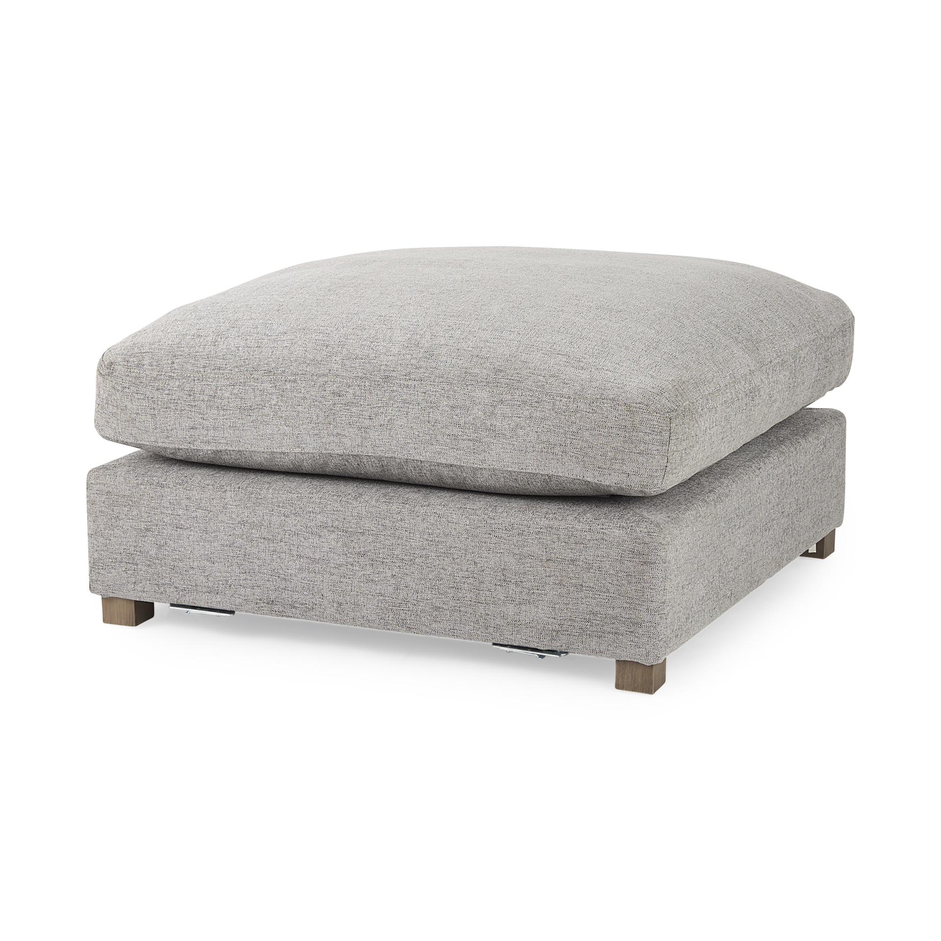 Mediuma Gray Fabric | Full-Size Ottoman