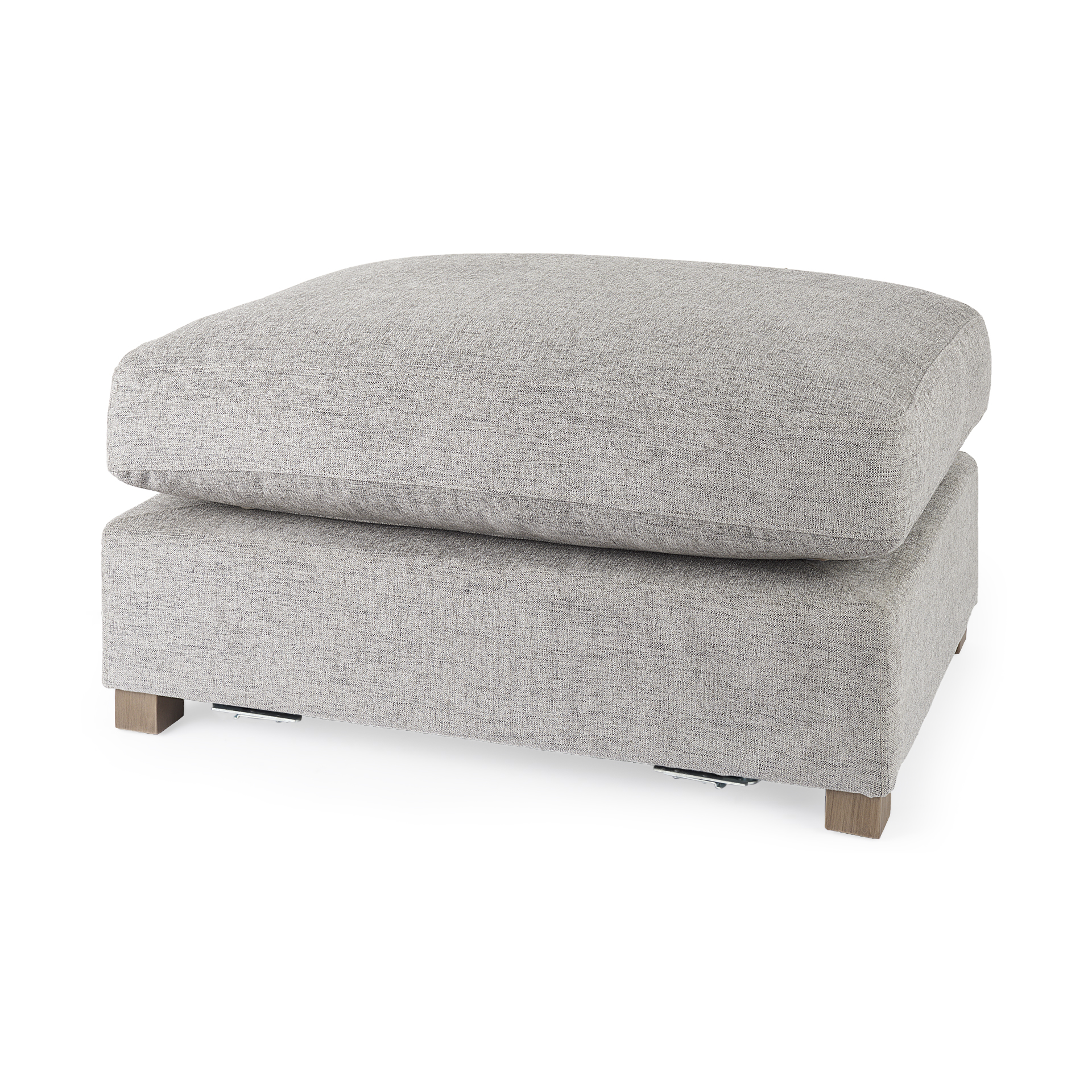 Mediuma Gray Fabric | 2/3 Ottoman