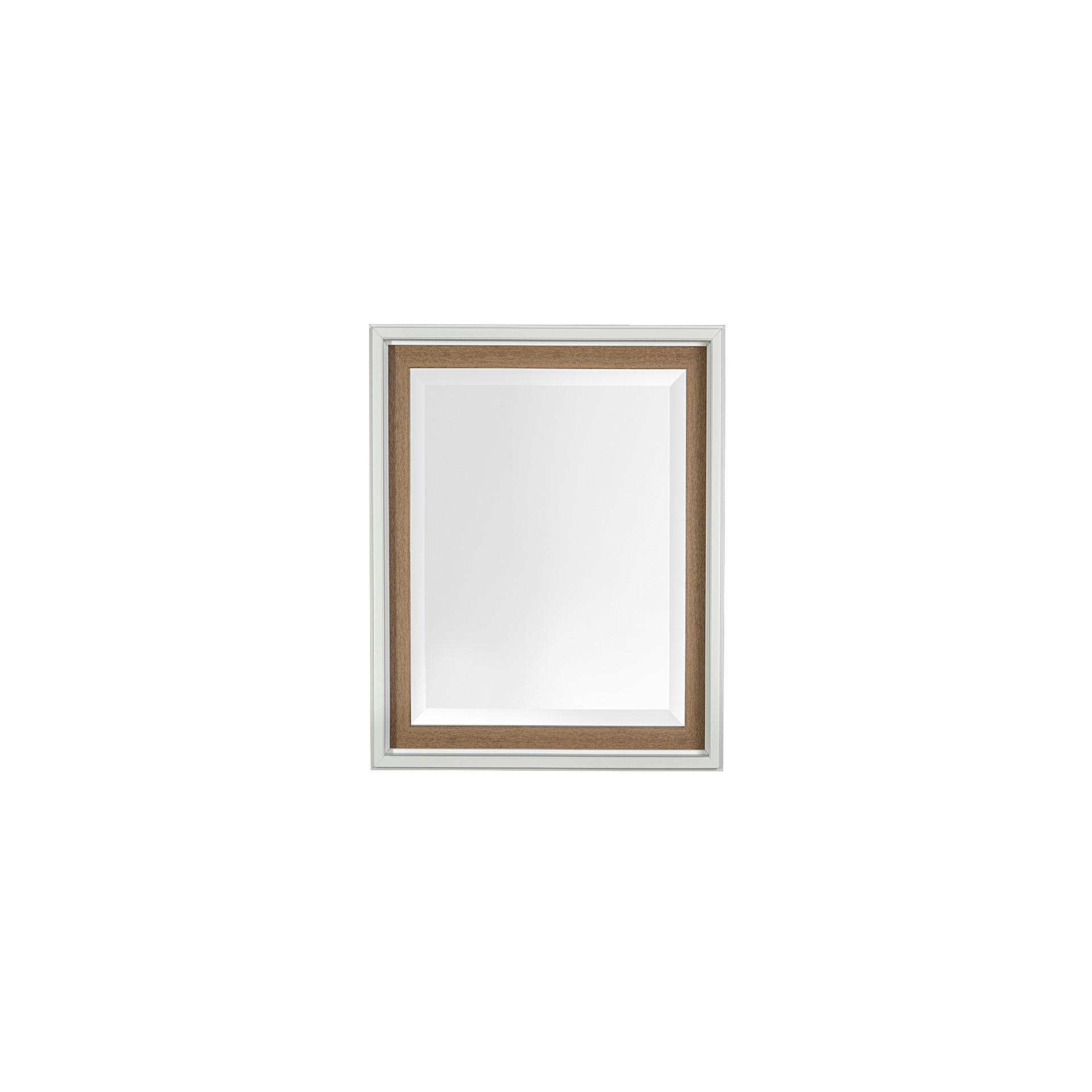 White/Brown Frame | Beveled Glass