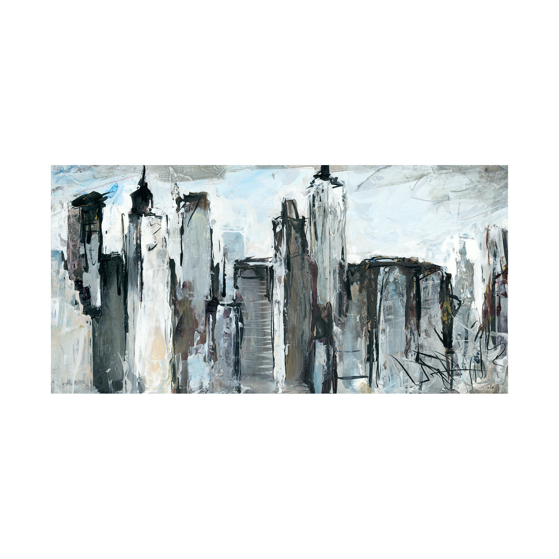 Panorama City Abstract II (60 x 30)