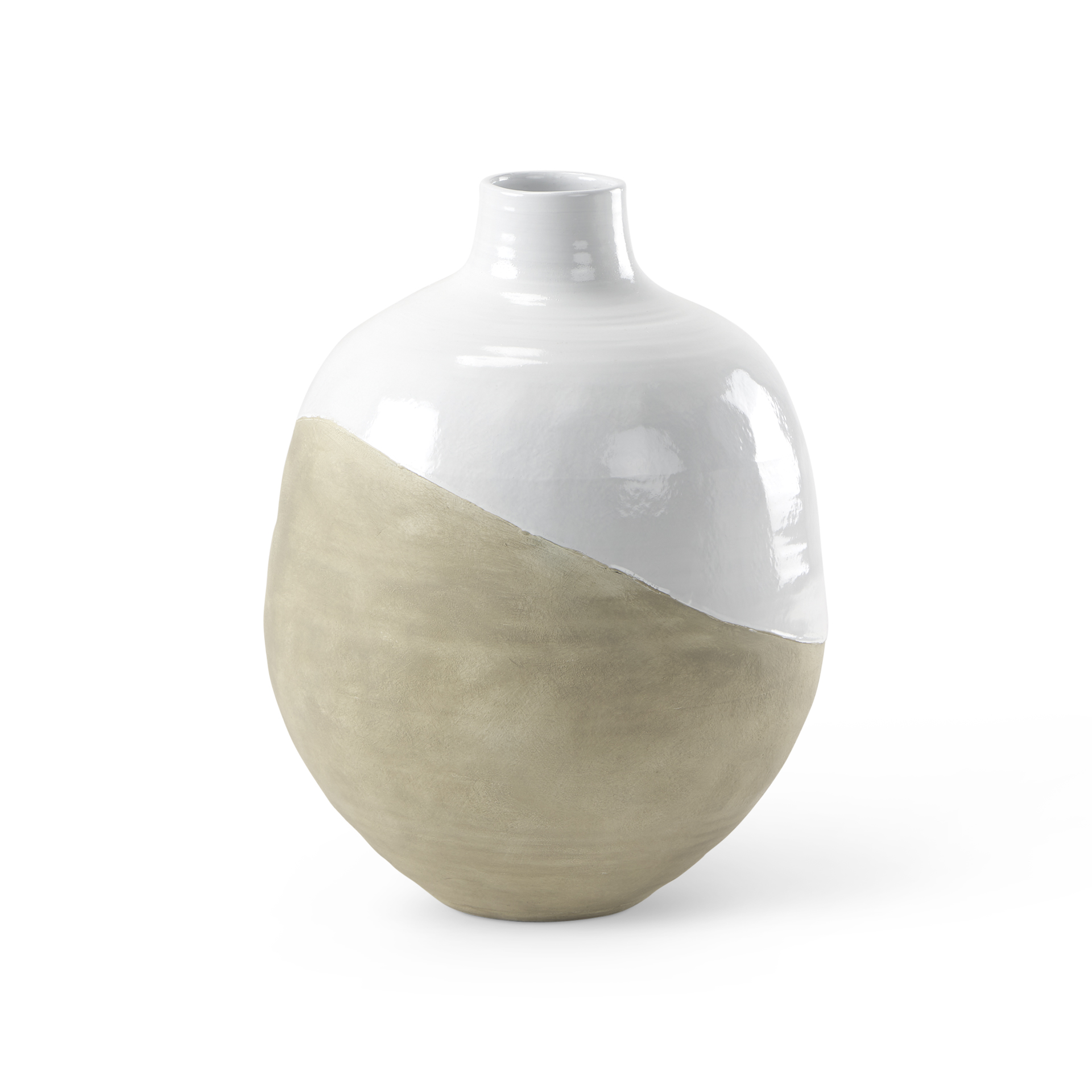 White and Beige Ceramic | 24.4H