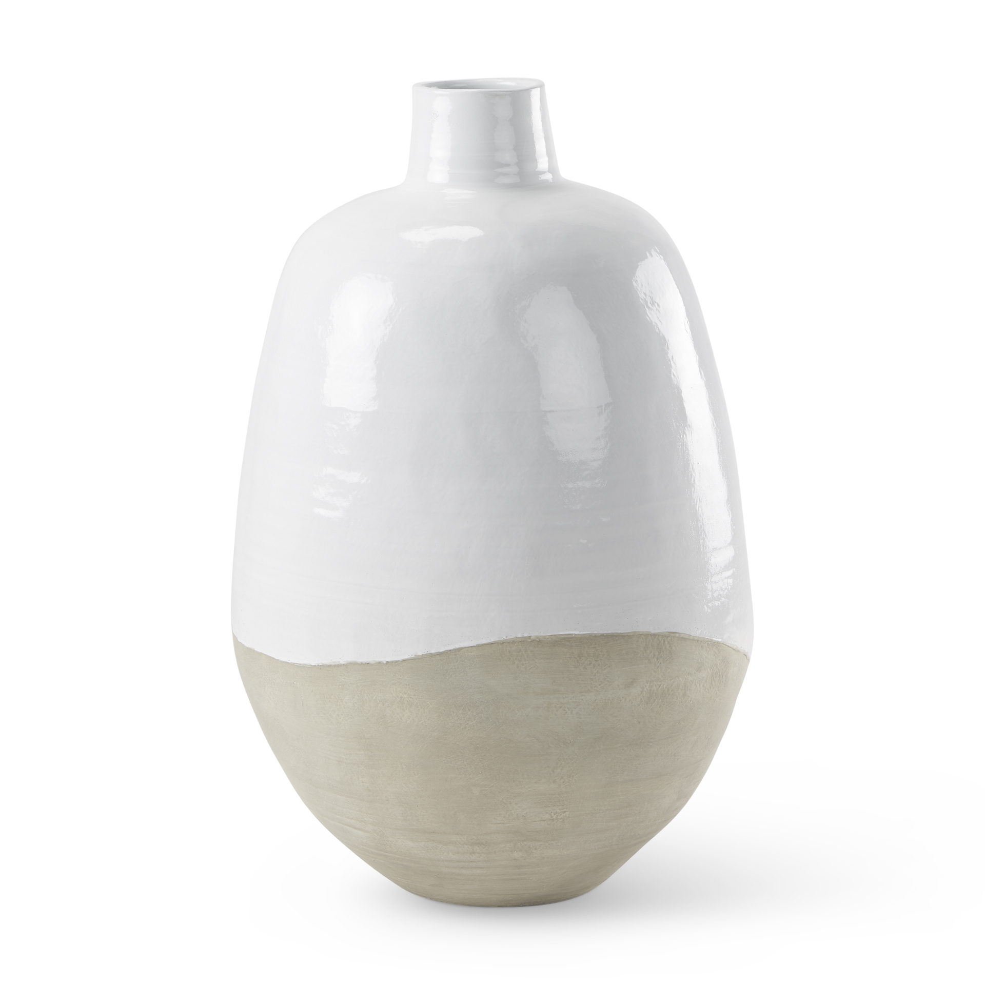White and Beige Ceramic | 31.9H