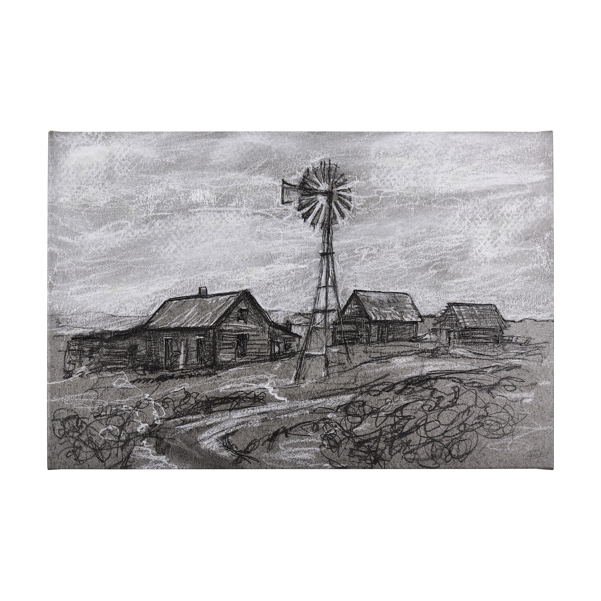 Farm View Sketch I (60 x 40)