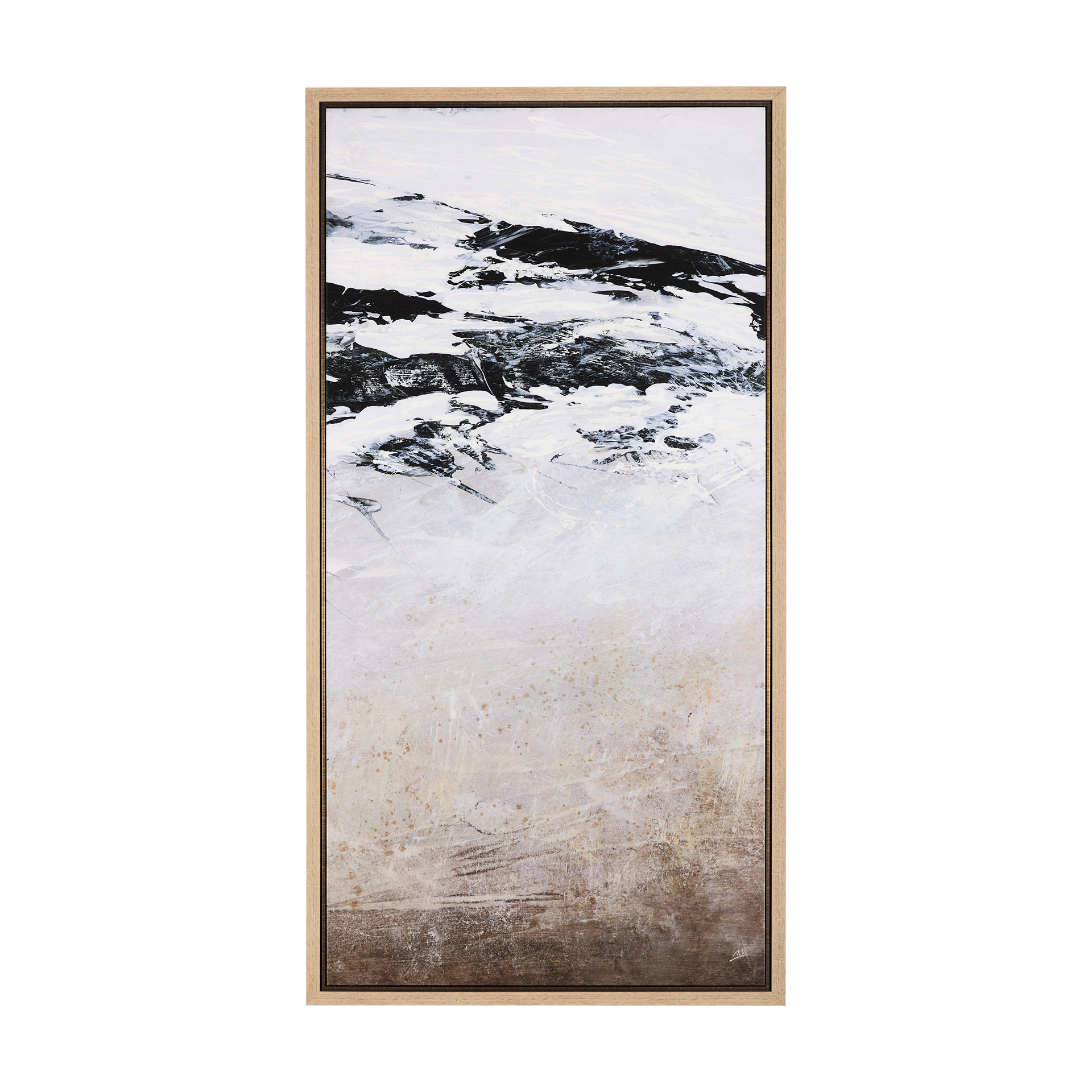 Black Strokes II (30 x 60) Framed