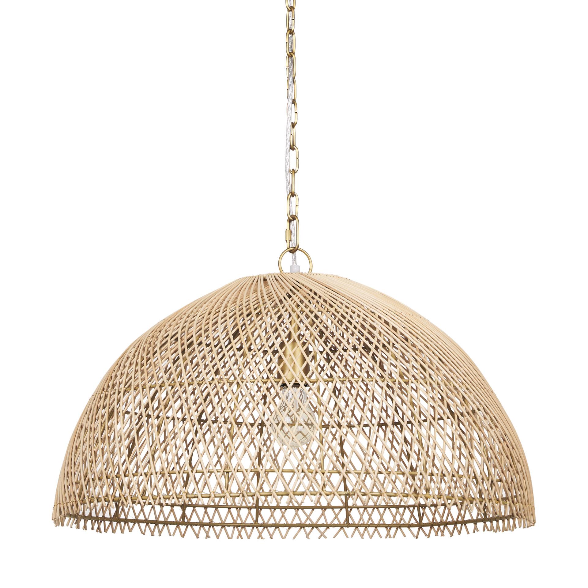 Rattan Shade | Gold Metal