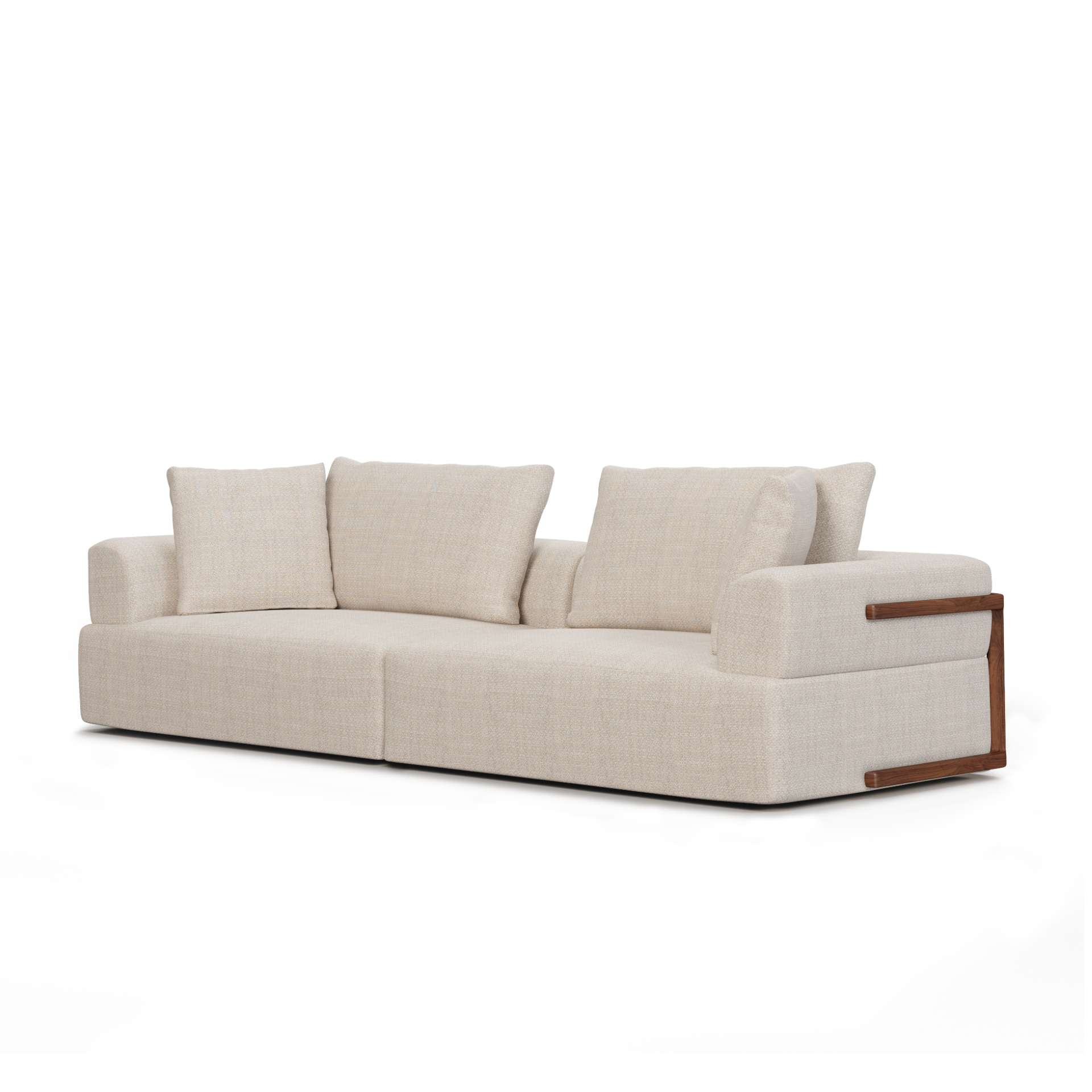 Oatmeal Performance Fabric | 2 Piece Sofa Set A