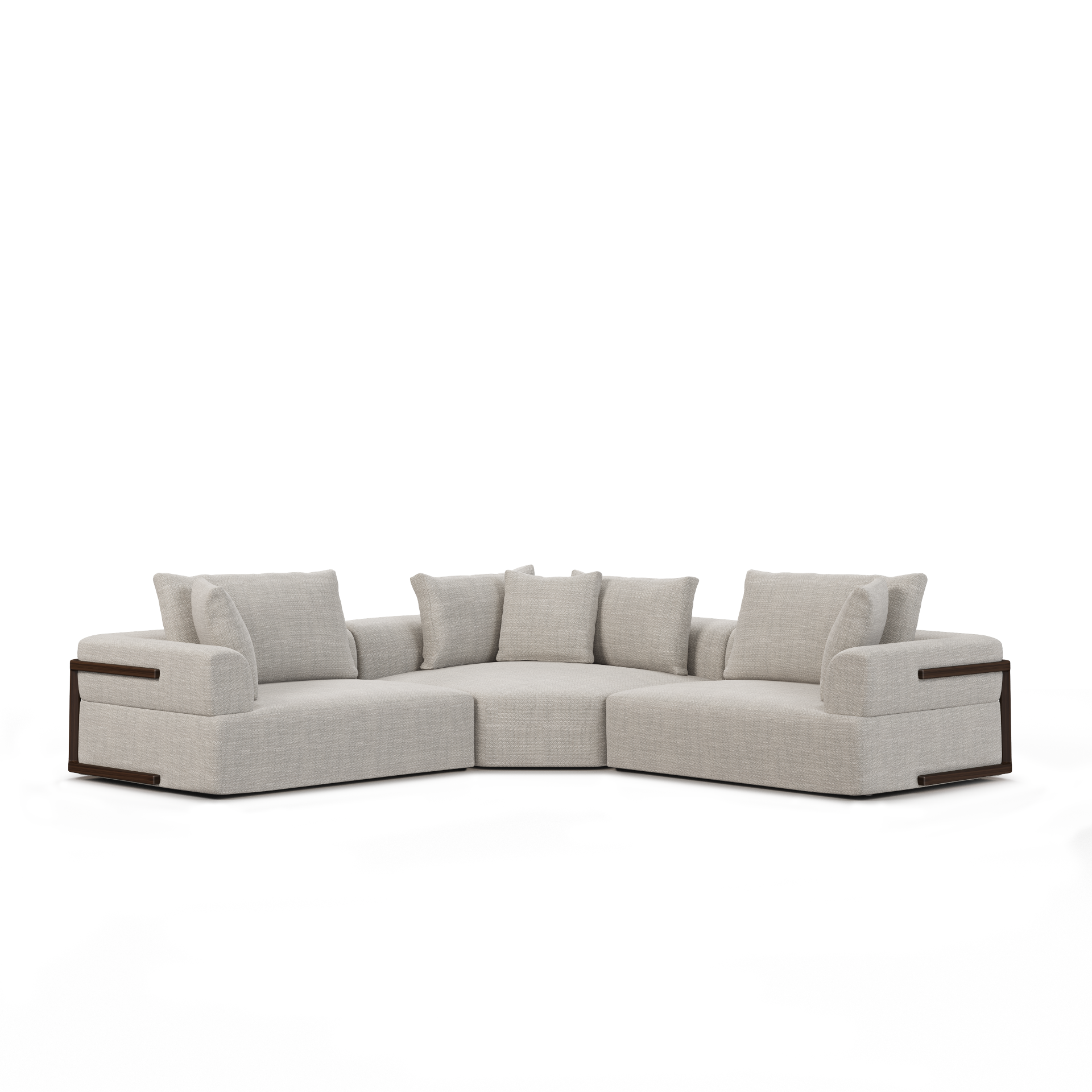 Gray Performance Fabric | 3 Piece Sectional Set A