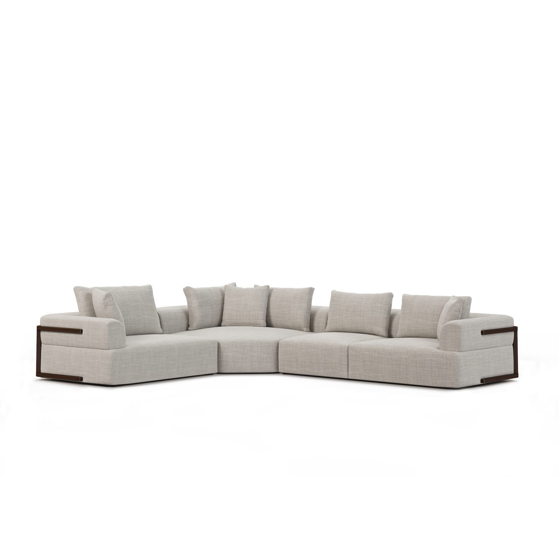 Gray Performance Fabric | 3 Piece Sectional Set B