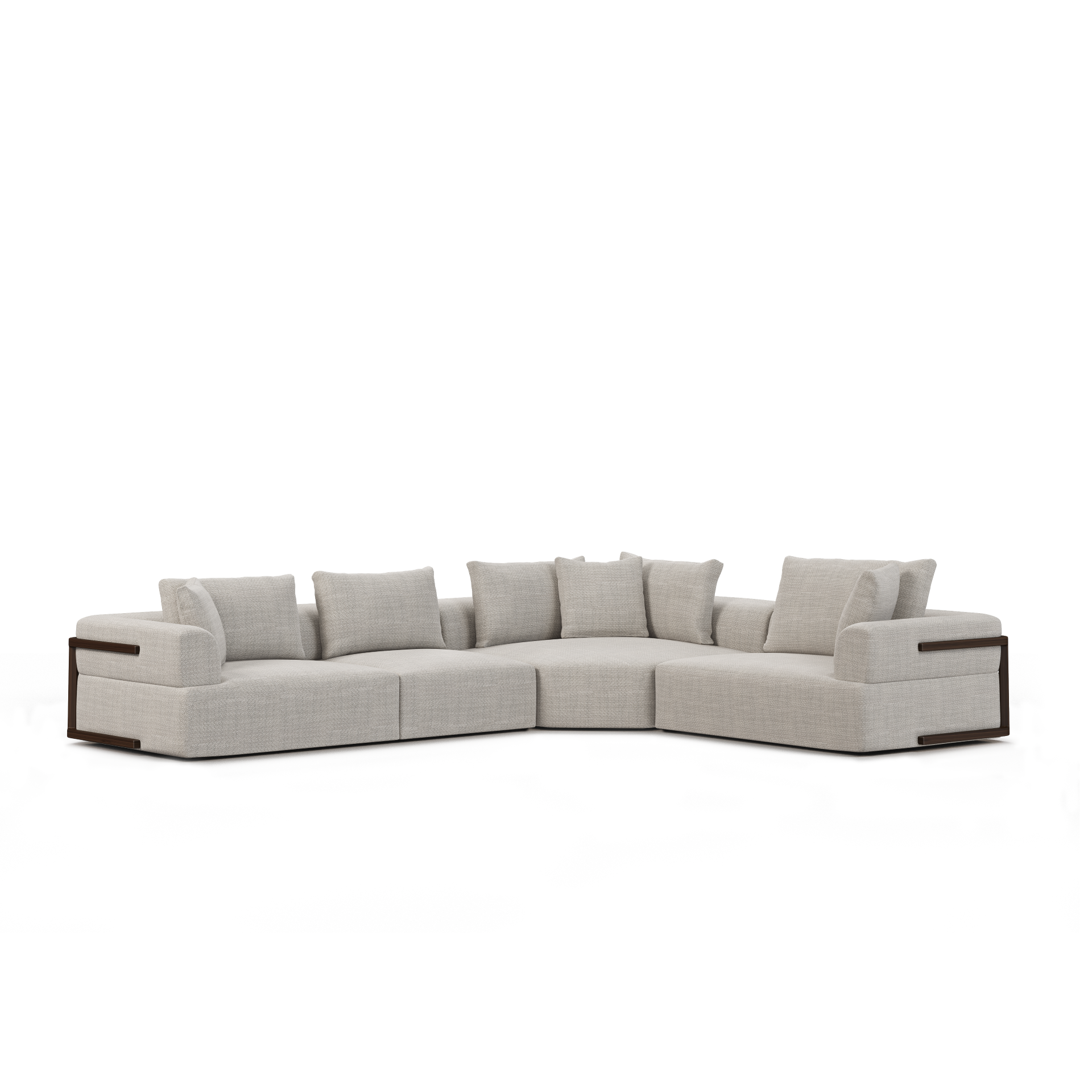 Gray Performance Fabric | 3 Piece Sectional Set C