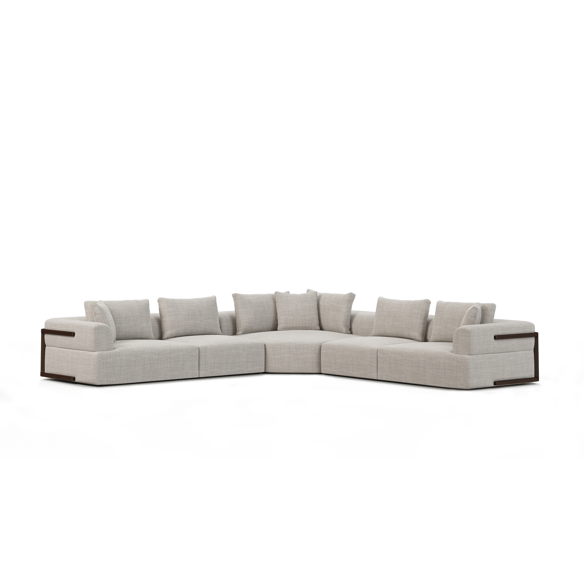 Gray Performance Fabric | 3 Piece Sectional Set D