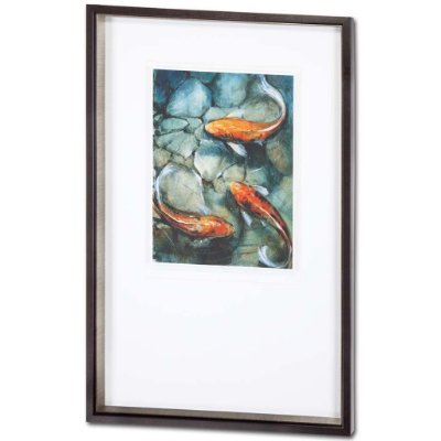 6363 - Tres Koi I by O'Toole, Tim a Framed Art Print Matted under Glass