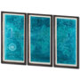 7083 - Custom Azure World Map (MC) by Vision Studio a Framed Art Print Matted under Glass