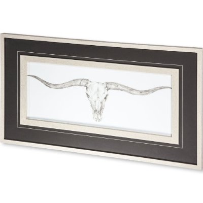 9928 - Western Skull Mount III by Harper a Framed Art Print Matted under Glass