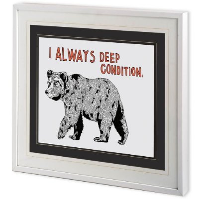 10303 - Bear by Marie, Natasha a Framed Art Print Matted under Glass