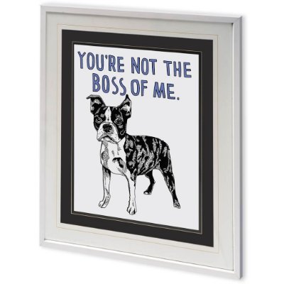 10306 - Boston Terrier by Natasha Marie a Framed Art Print Matted under Glass