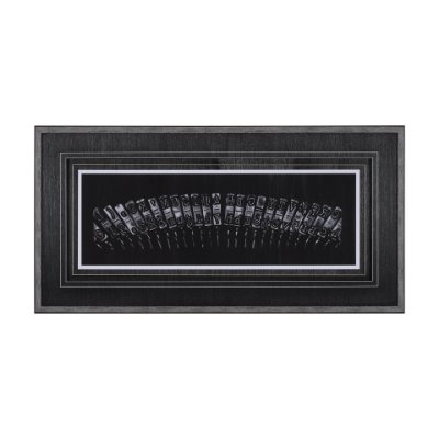 10433 - Antique Typewriter Bars by Ethan Harper Hand Embellished Textured Framed Photo Art Print Matted unde