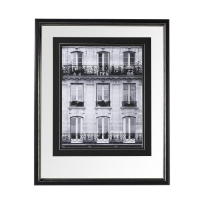 10718 - Across the Street II by Laura Marshall a Framed Art Print Matted under Glass