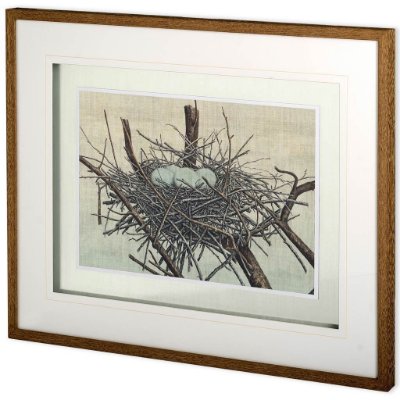 10780 - Custom Nesting IV (MC) by John Butler Hand Embellished Textured Framed Art Print Matted under Glass