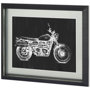 10851 - UA CH Motorcycle Graphic II by Megan Meagher Hand Embellished Framed Art Print Matted under Glass