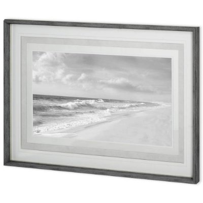 10999 - Hamptons V by James McLoughlin a Hand Embellished Textured Framed Photo Art Print Matted under Glass