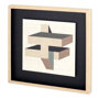 11027 - Geometric Perspective II by June  Vess a Hand Embellished Textured Framed Decograph Art Print
