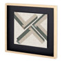 11028 - Geometric Perspective IV by June  Vess a Hand Embellished Textured Framed Decograph Art Print