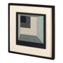 11029 - Geometric Perspective I by June  Vess a Hand Embellished Textured Framed Decograph Art Print