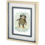 11032 - Hipster Sloth II by June Erica Vess a Framed Art Print Matted under Glass