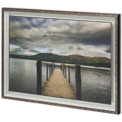 11188 - Run by Joe Reynolds a Hand Embellished Textured Framed Photo Art Print Matted under Glass