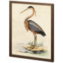 11225 - Custom Antique Heron II by Ferdos Maleki a Hand Embellished Textured Framed Decograph Art Print
