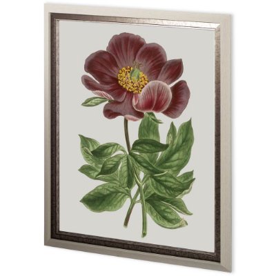 11235 - Custom Floral Gems II by Ferdos Maleki Hand Embellished Textured Framed Art Print Matted under Glass
