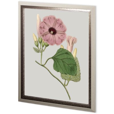 11237 - Custom Floral Gems IV by Ferdos Maleki Hand Embellished Textured Framed Art Print Matted under Glass