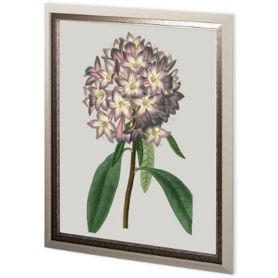 11238 - Custom Floral Gems V by Ferdos Maleki Hand Embellished Textured Framed Art Print Matted under Glass