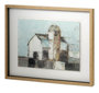 11384 - Barn & Silo I by Ethan Harper a Hand Embellished Textured Framed Art Print Matted under Glass