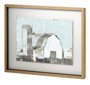 11385 - Barn & Silo II by Ethan Harper a Hand Embellished Textured Framed Art Print Matted under Glass