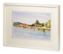 11422 - Lakeside Reflections by Lora Gold a Hand Embellished Textured Framed Art Print Matted under Glass