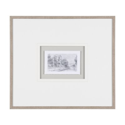 11610 - Water Side I by PanPan a Framed Art Print Matted under Glass