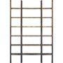50242-AB - Taunton I 80L x  10.5W x 90H Brown Wood and Black Iron Six Shelving Unit
