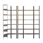 50242-AB - Taunton I 80L x  10.5W x 90H Brown Wood and Black Iron Six Shelving Unit